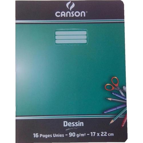 Canson Lot De 5 Cahiers De Dessin Nf40 8 F (16 Pages) 90g Unie 17 X22 Cm