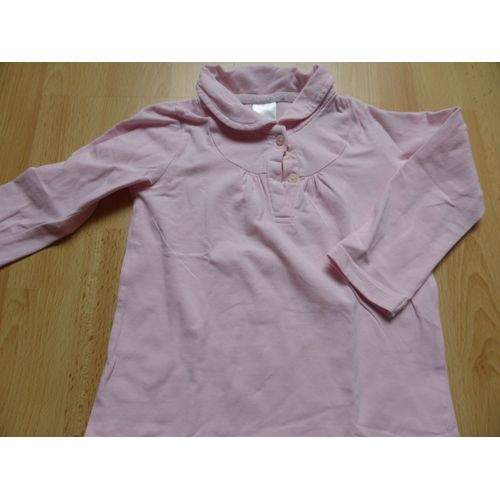 T-Shirt Zara T-Shirt Manches Longues Coton 18 Mois Rose
