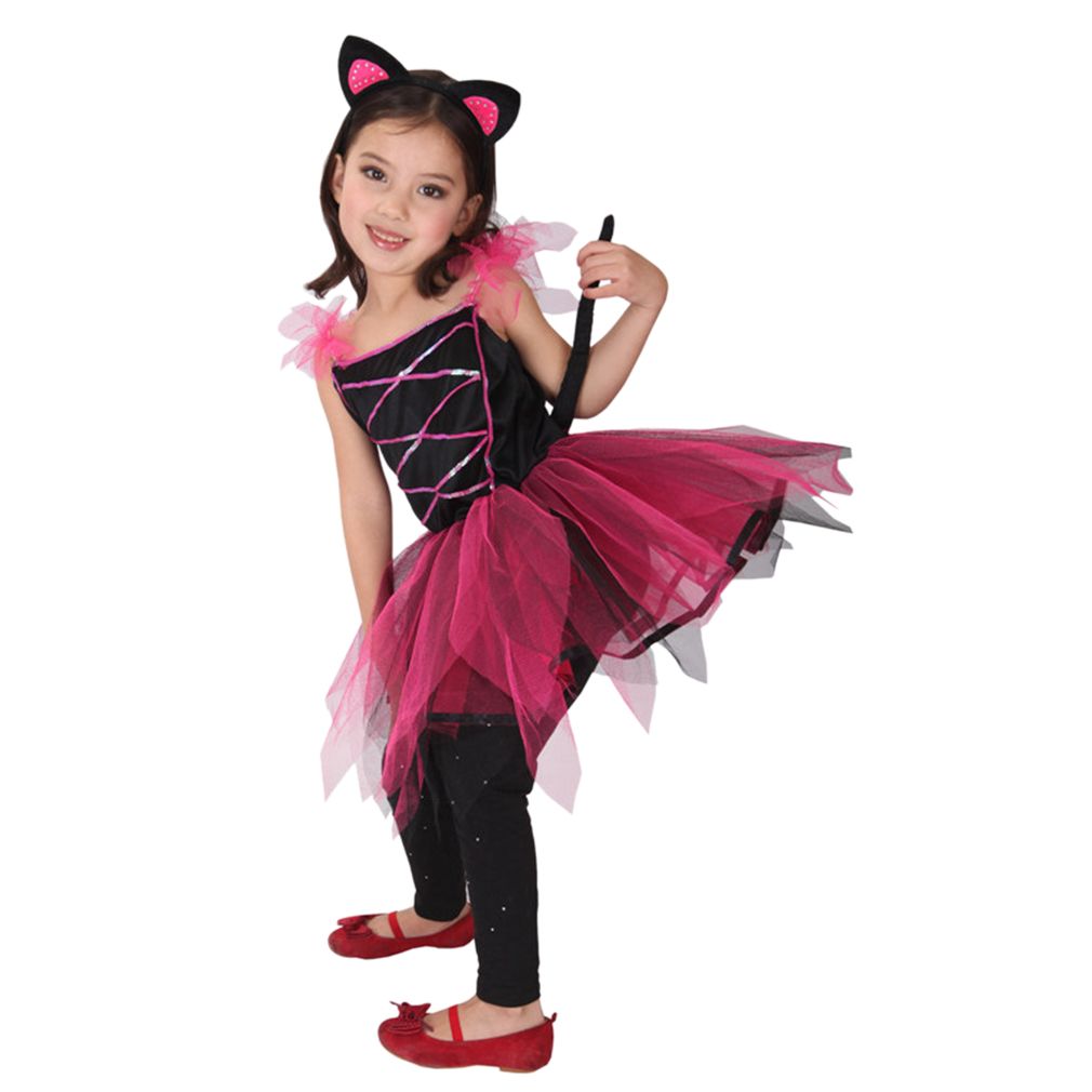 Eozy Deguisement Chat Enfant Fille Halloween Spectacle 7 9ans Rakuten