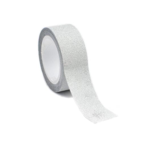 Masking Tape Pailleté 15 Mm Flocon Argenté - Ammi