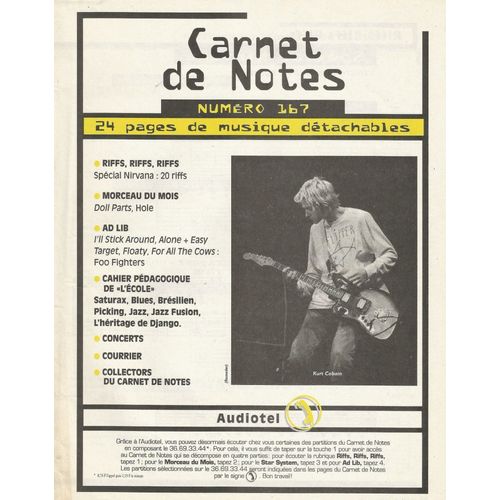 Carnet De Notes - Numéro 167 (24 Pages De Musique Détachables)