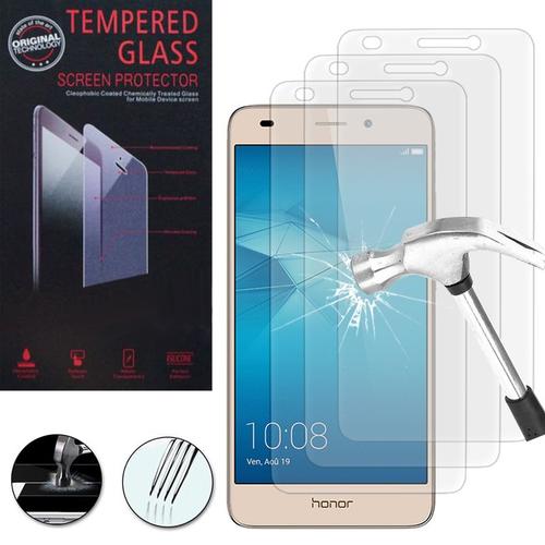 Lot / Pack De 3 Films Verre Trempé Pour Huawei Honor 5c 5.2" Protection D'écran