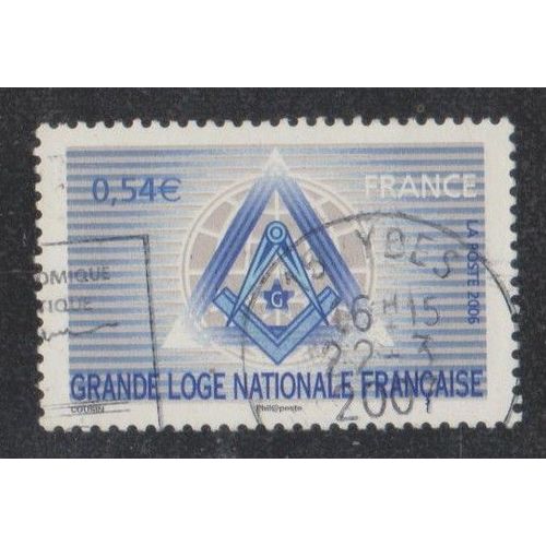 Timbre N°3993 Y&t 0,54  Multicolore Grande Loge Nationale Française Emblème De L'ordre Maçonnique