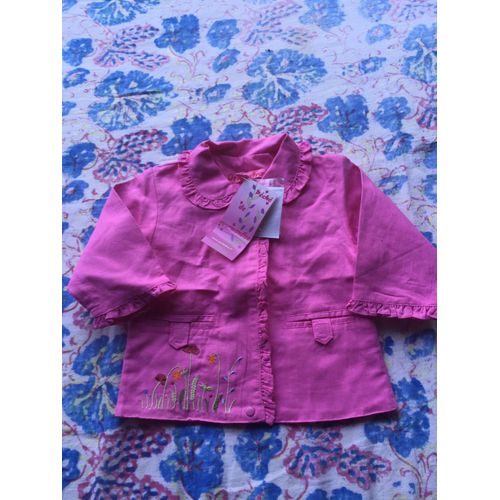 Veste Orchestra Veste Coton 6 Mois Rose Bonbon