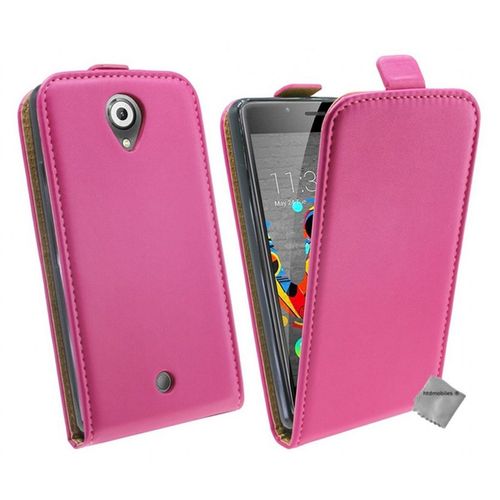 Housse Etui Coque Pochette Pu Cuir Fine Pour Wiko U Feel Lite + Film Ecran - Rose