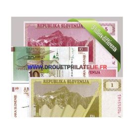Slovenie 5 Billets Differents