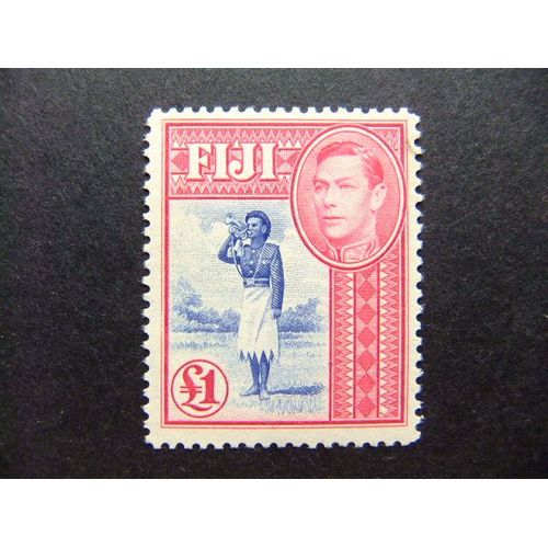 Fidji Fiji 1941 - 55 Clairon Indigene Et George Vi Yvert 124 * Mh