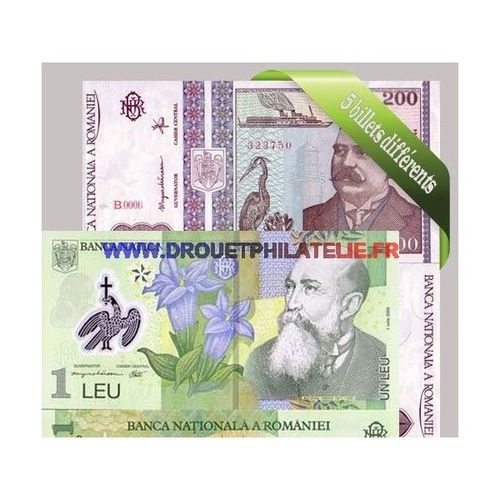 Roumanie 5 Billets Differents