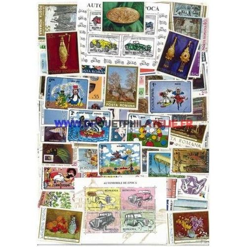 Roumanie - Lot De 100 Timbres Differents Grands Formats