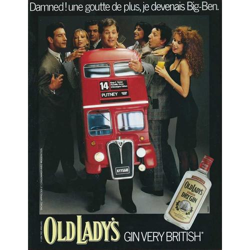 Publicité Papier - Dry Gin Old Lady's De 1986