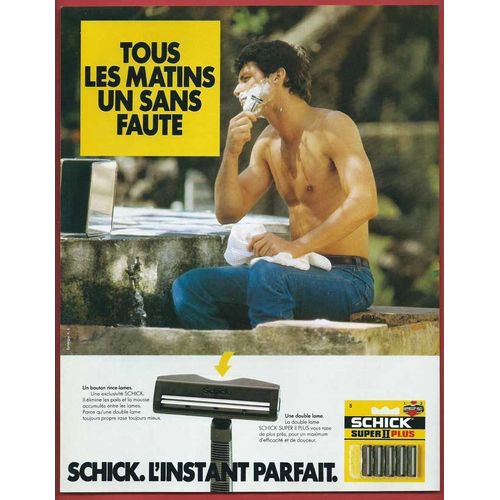 Publicité Papier - Rasoir Schick De 1986
