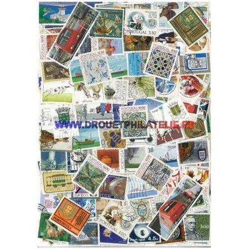 Portugal 200 Timbres Grand Format Obliteres