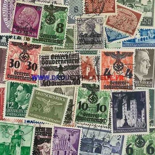 Pologne Gouvernement General 25 Timbres Differents Obliteres