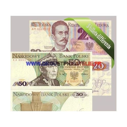 Pologne 5 Billets De Banque