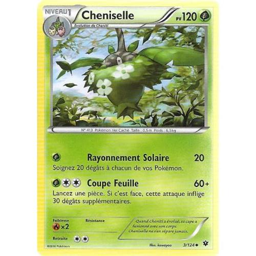 Carte Pokemon Xy10 - Impact Des Destins - Cheniselle - Pv 120 - 3/124 - Peu Commune - Vf