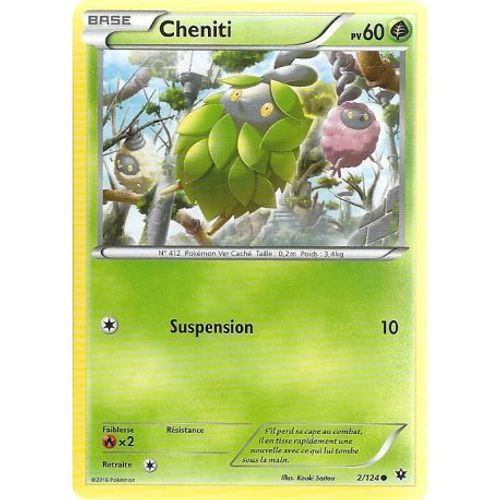 Carte Pokemon Xy10 - Impact Des Destins - Cheniti - Pv 60 - 2/124 - Commune - Vf