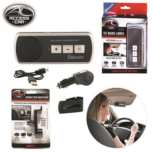 Kit Main Libre Voiture Bluetooth Multipoint Fixation Pare-soleil