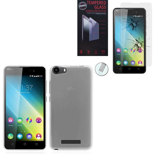 Coque Tpu Silicone Pour Wiko Lenny 2 Gel Souple Ultra Fine - Transparent+ 1 Film Verre Trempé