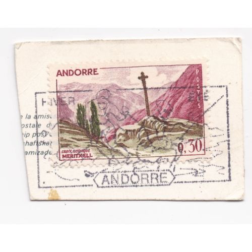 Timbre Principauté D'andorre : Croix Gothique Meritxell, 0,30