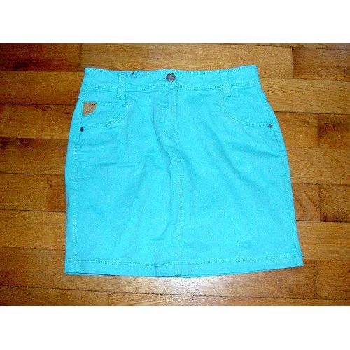 Jupe En Jean Droite Verte Uni Du Pareil Au Même Dpam Longueur 38 Cm Taille 14 Ans