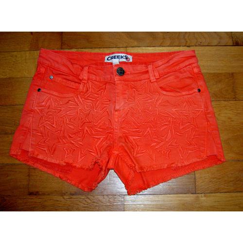 Short Creeks Rouge Motif Étoile Longueur 28 Cm Taille 16 Ans Ou 36 