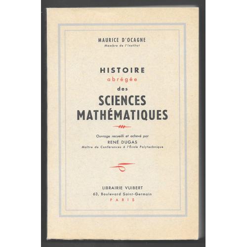 Histoire Abrégée Des Sciences Mathématiques