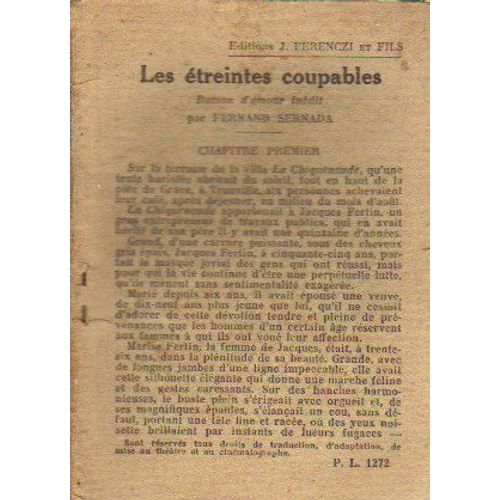 Les Etreintes Coupables / Fernand Sernada  / N° 1272 