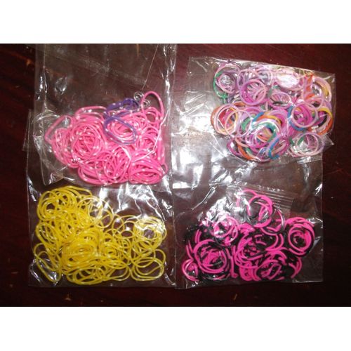 Mélange Élastiques Loom Bands ( 4 Petits Paquets )
