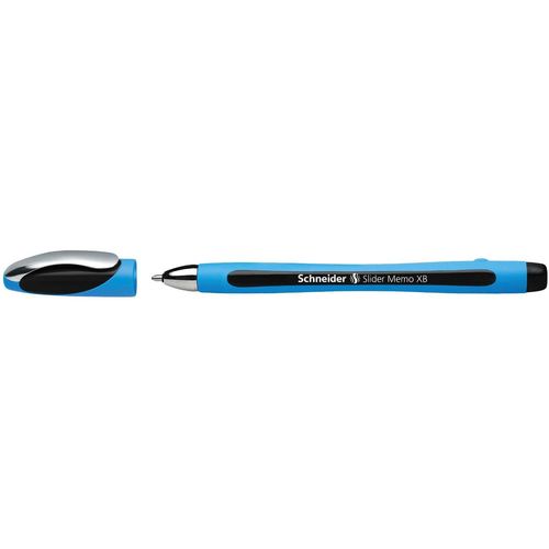 Schneider Lot De 10 Stylos Bille Slider Xb Capuchon Pte Large Caoutchouc Confort Noir