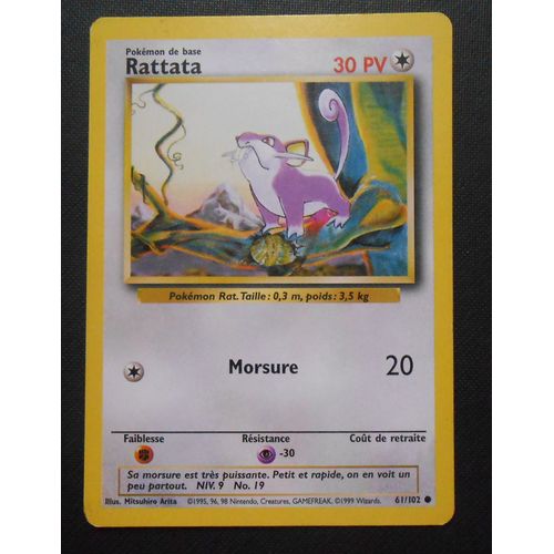 Rattata 61/102 Set De Base Fr