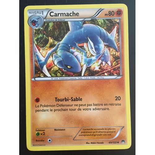 Carte Pokémon Carmache 69/122 Xy - Rupture Turbo