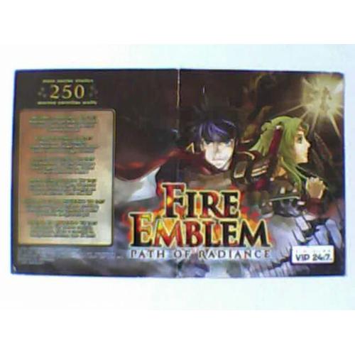 Carte Vip Club Nintendo Grattée Fire Emblem Gamecube