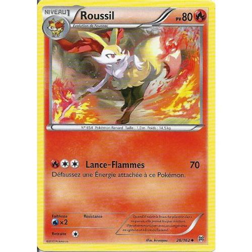 Carte Pokemon - Roussil - Pv 80 - 26/162 - Peu Commune - Vf