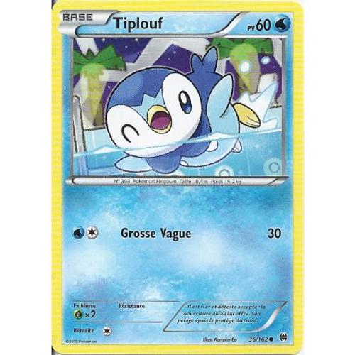 Carte Pokemon - Tiplouf - Pv 60 - 36/162 - Commune - Vf