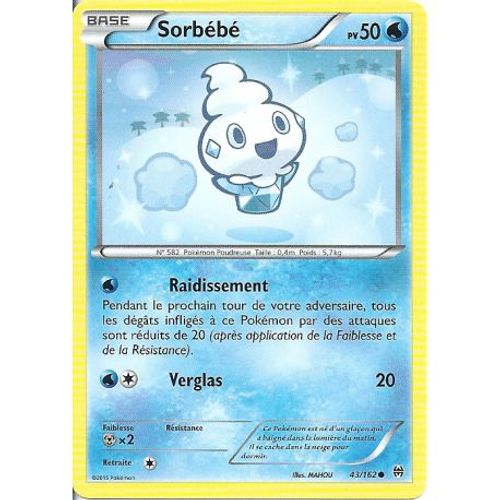 Carte Pokemon - Sorbébé - Pv 50 - 43/162 - Commune - Vf