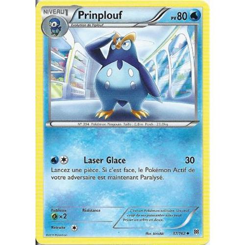 Carte Pokemon - Prinplouf - Pv 80 - 37/162 - Peu Commune - Vf