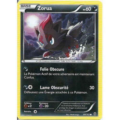 Carte Pokemon - Zorua - Pv 60 - 89/162 - Commune - Vf