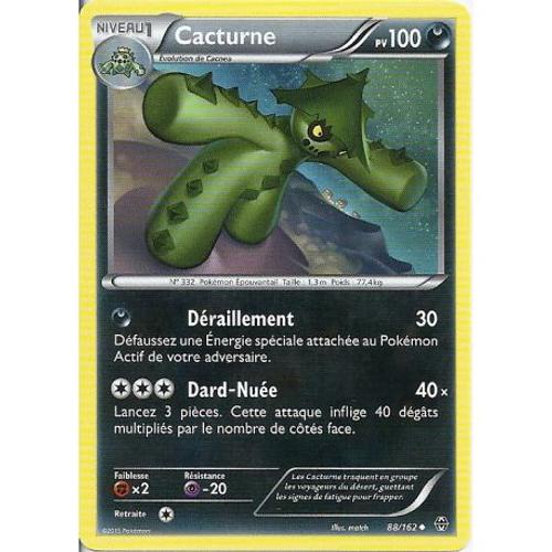 Carte Pokemon - Cacturne - Pv 100 - 88/162 - Peu Commune - Vf