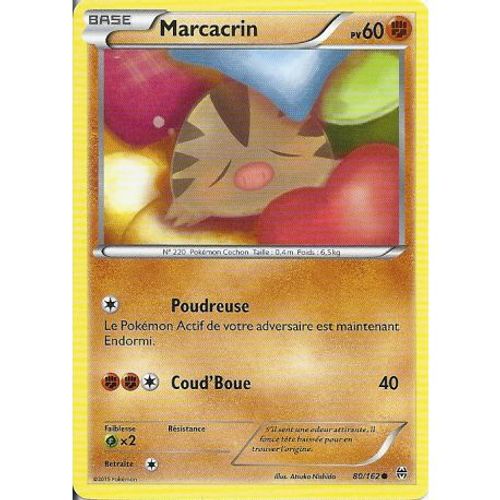 Carte Pokemon - Marcacrin - Pv 60 - 80/162 - Commune - Vf