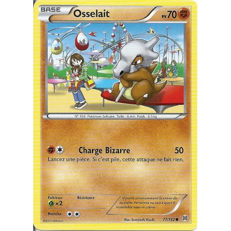 Carte Pokemon - Osselait - Pv 70 - 77/162 - Commune - Vf