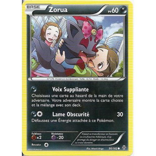 Carte Pokemon - Zorua - Pv 60 - 90/162 - Commune - Vf