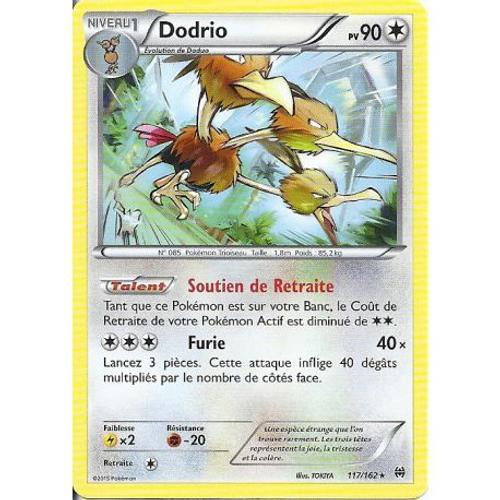 Carte Pokemon - Dodrio - Pv 90 - 117/162 - Rare - Vf