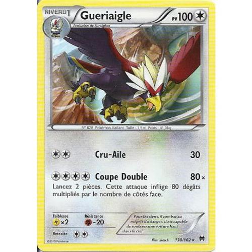 Carte Pokemon - Gueriaigle - Pv 100 - 130/162 - Rare - Vf