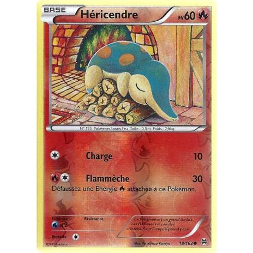 Carte Pokemon - Héricendre - Pv 60 - 18/162 - Holo Reverse - Vf