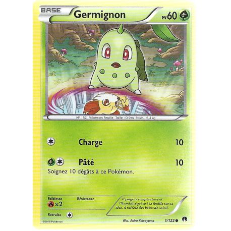 Carte Pokemon - Germignon - Pv 60 - 1/122 - Commune - Vf