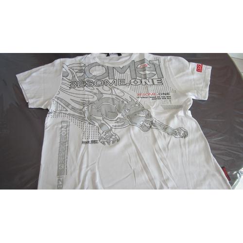 T-Shirt Besomeone Blanc Taille Xl Manches Courtes 