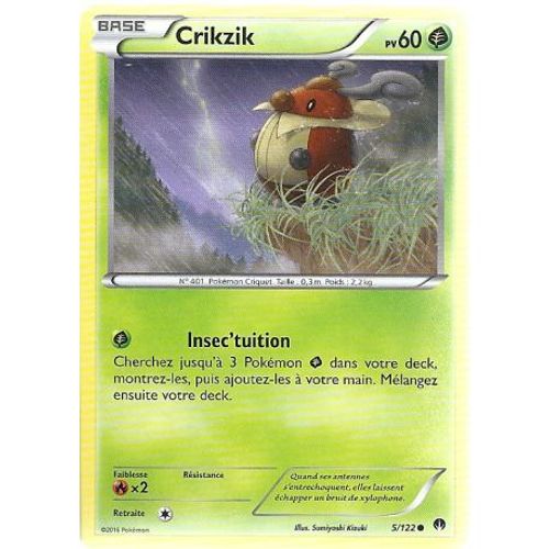 Carte Pokemon - Crikzik - Pv 60 - 5/122 - Commune - Vf