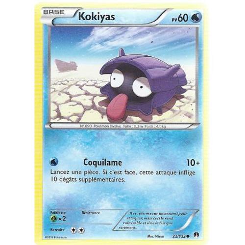 Carte Pokemon - Kokiyas - Pv 60 - 22/122 - Commune - Vf