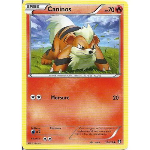 Carte Pokemon - Caninos - Pv 10 - 10/122 - Commune - Vf