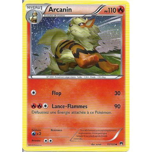 Carte Pokemon - Arcanin - Pv 110 - 11/122 - Peu Commune - Vf